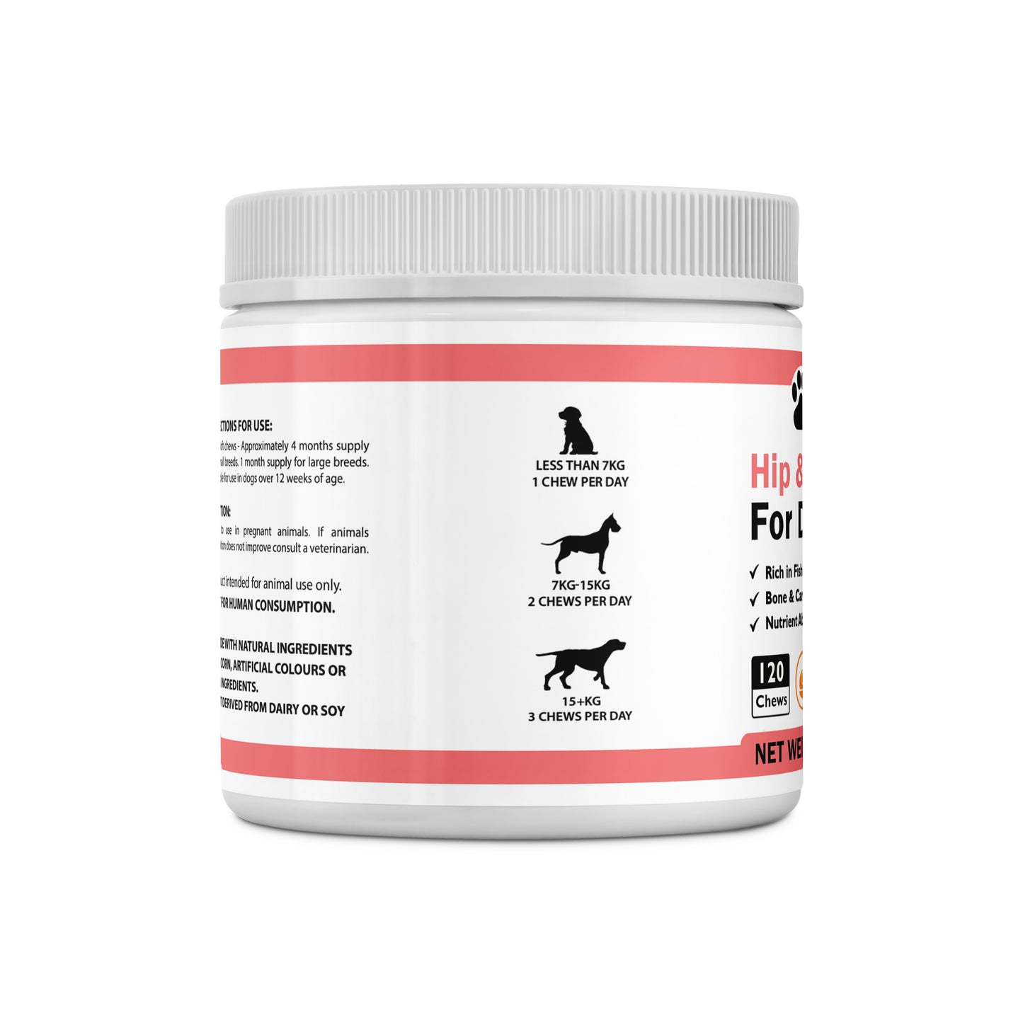 Petrition Hip and Joint Chews for Dogs - 120 Chews Chicken Flavour