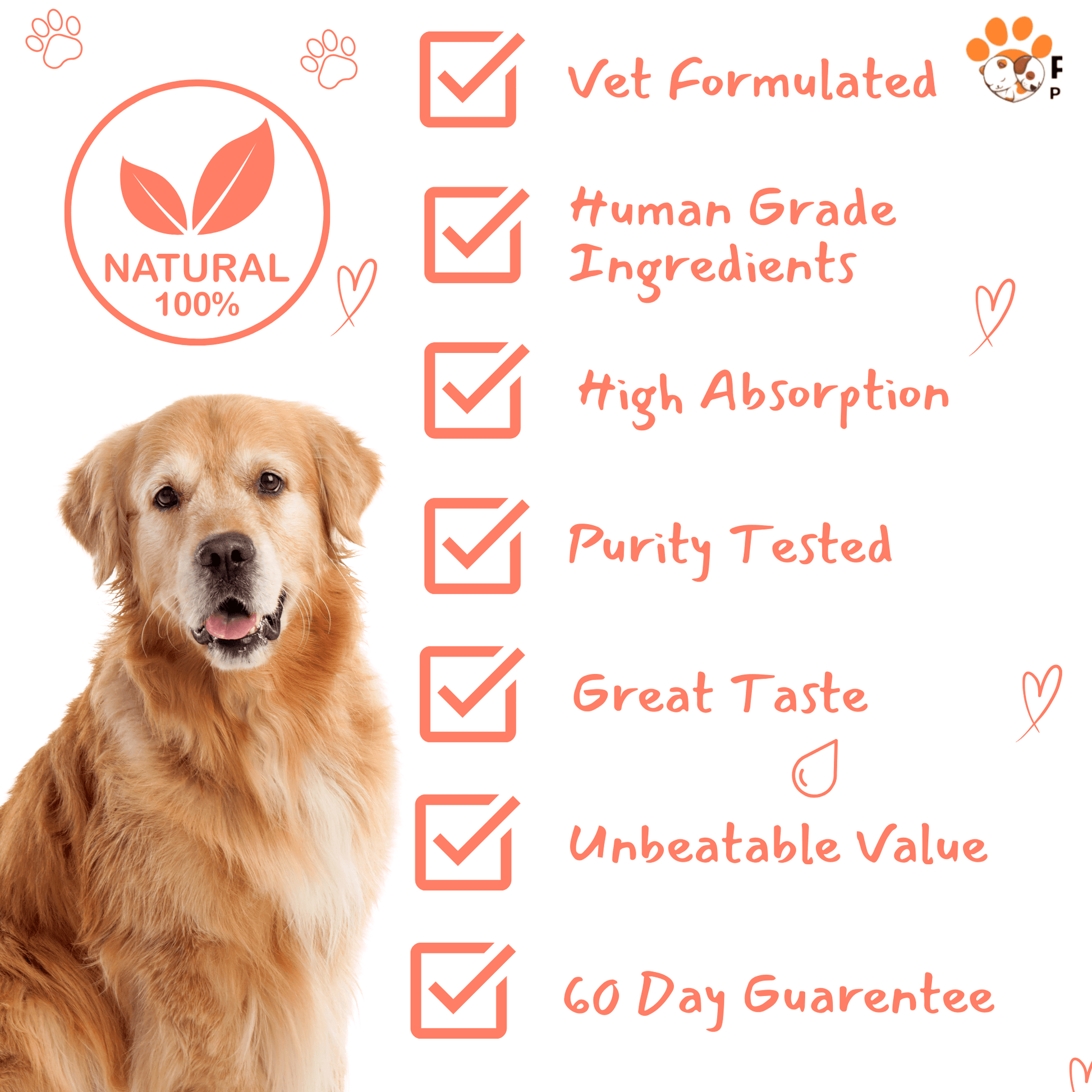 Petrition Probiotic Chews for Dogs - 120 Chews Chicken Flavour, Immune Support - Petrition Pet Supplements