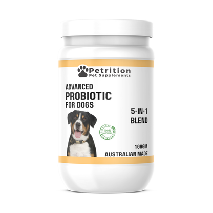Petrition Probiotic Support for Dogs - 100gm Powder Supplement - Australian Made