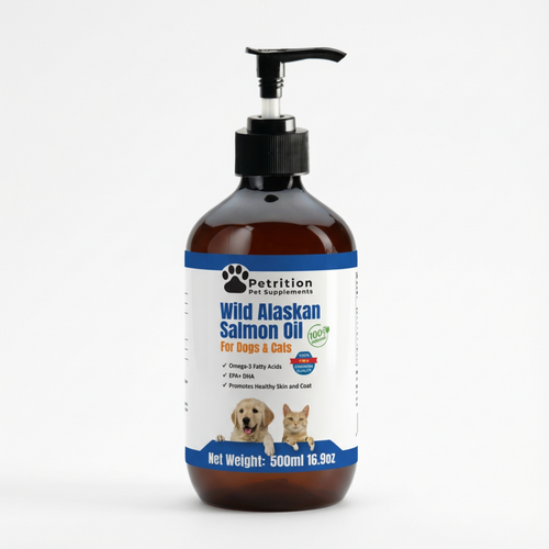 500ml Alaskan Salmon Oil for Dogs & Cats | Joint, Skin, Immune & Heart