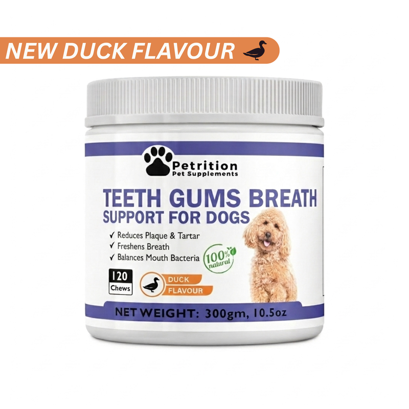 Petrition Teeth and Breath Support Chews for Dogs - 120 Chews