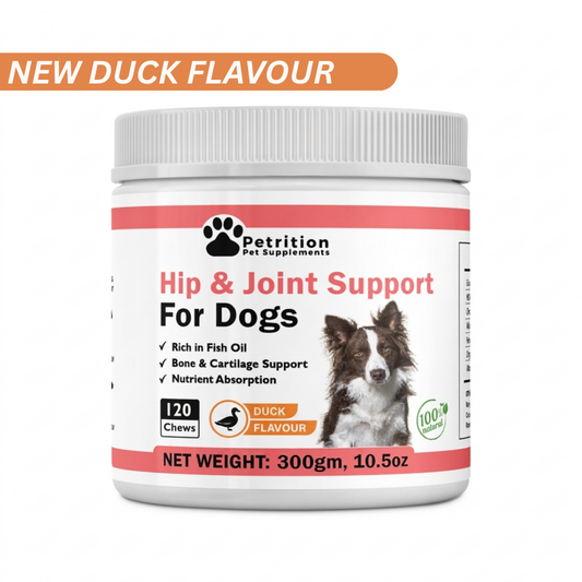 Petrition Hip and Joint Chews for Dogs - 120 Chews Duck Flavour