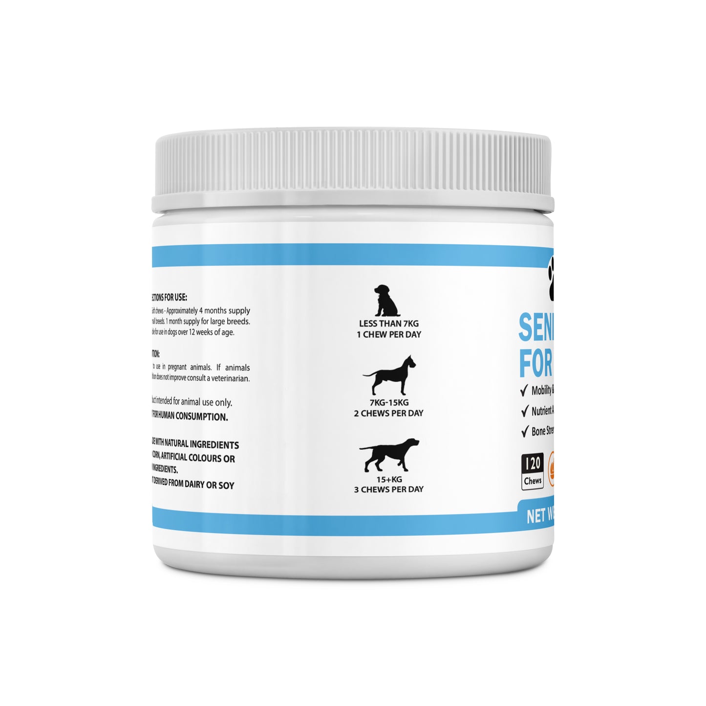 Petrition Senior Support Chews for Dogs - 120 Chew Chicken Flavour