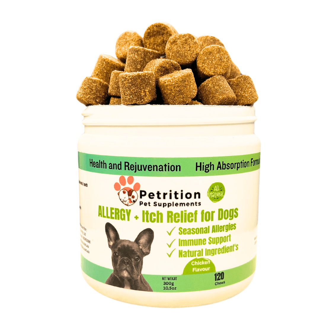 Petrition Allergy and Itch Support Chews for Dogs - 120 Chews - Petrition Pet Supplements 